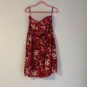 Newport News Pink Floral Dress 100% cotton